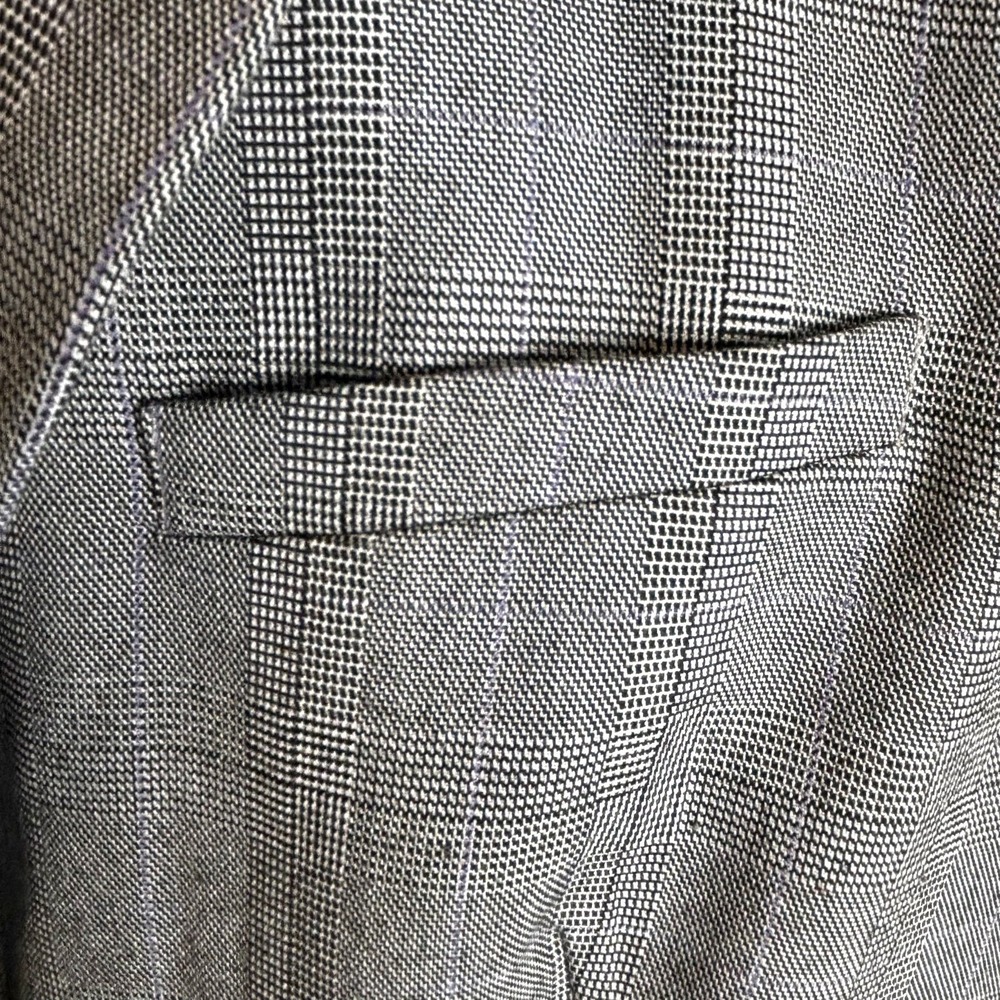 Gray Glen Plaid Blazer M Prince of Wales Notch Lapel Academia Office Gentle Fawn - Picture 3 of 16